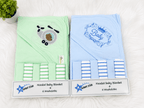 Sunny Star Hooded Baby Blanket Set with 6 Washcloths