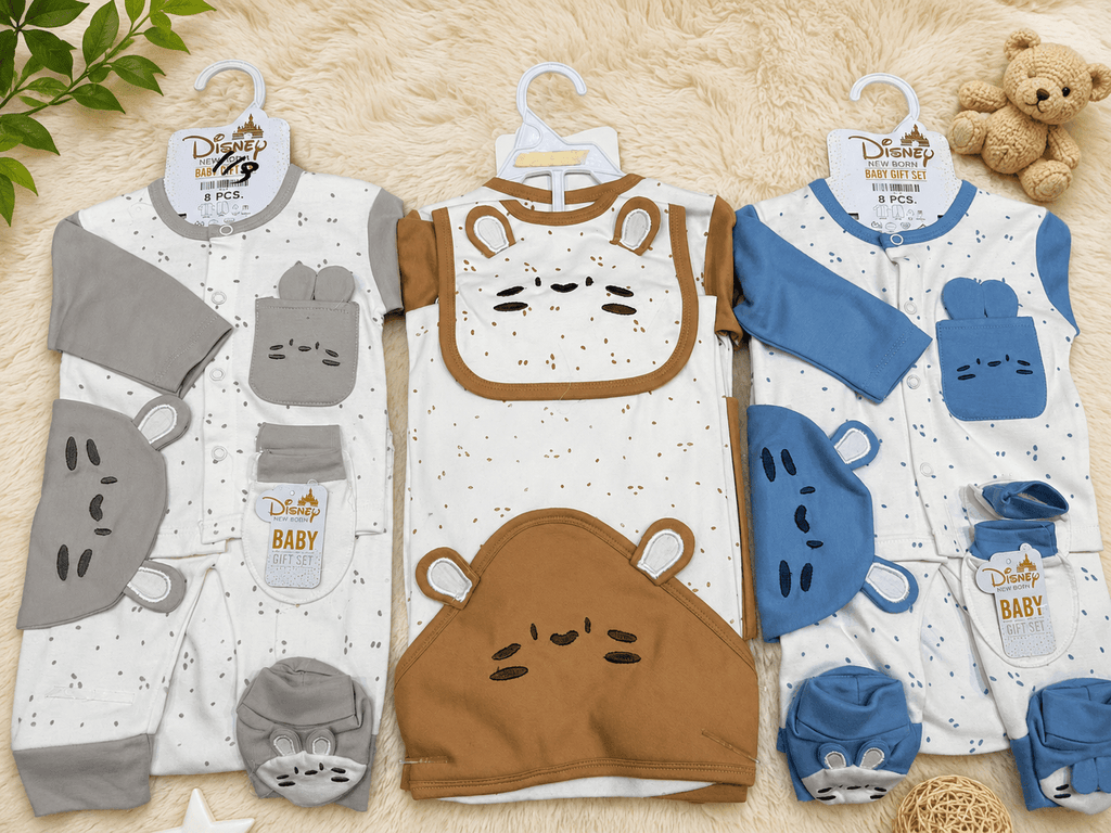 Teddy Bear Gift Set – 8 Pcs 👶