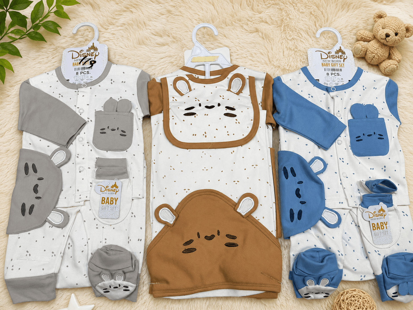 Teddy Bear Gift Set – 8 Pcs 👶