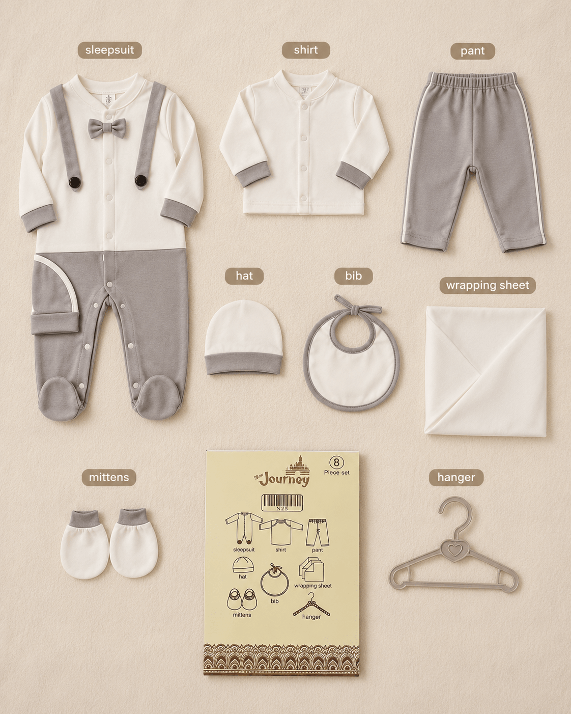 8 Pcs Premium Baby Gift Set