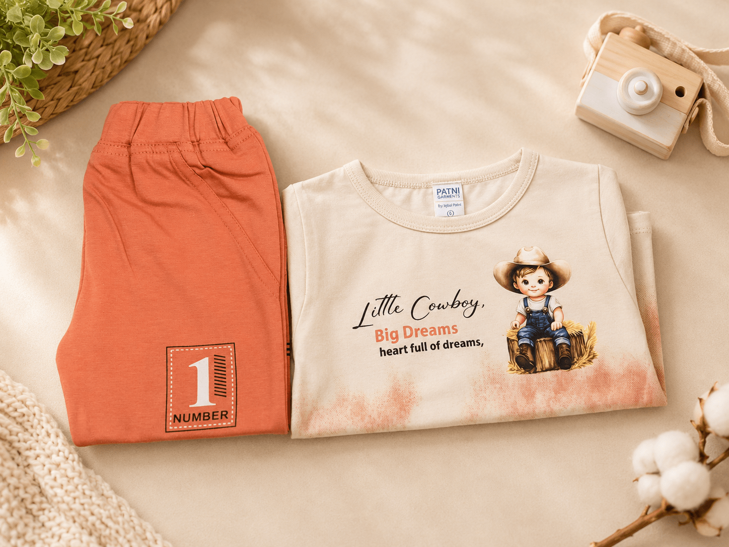 🤠 Little Cowboy Big Dreams –  Kids Dress Set
