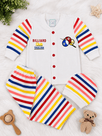 Billiard Club Baby Cotton 3-Piece Outfit Set with Cap | Newborn Baby Summer Dress | Soft Cotton Clothes