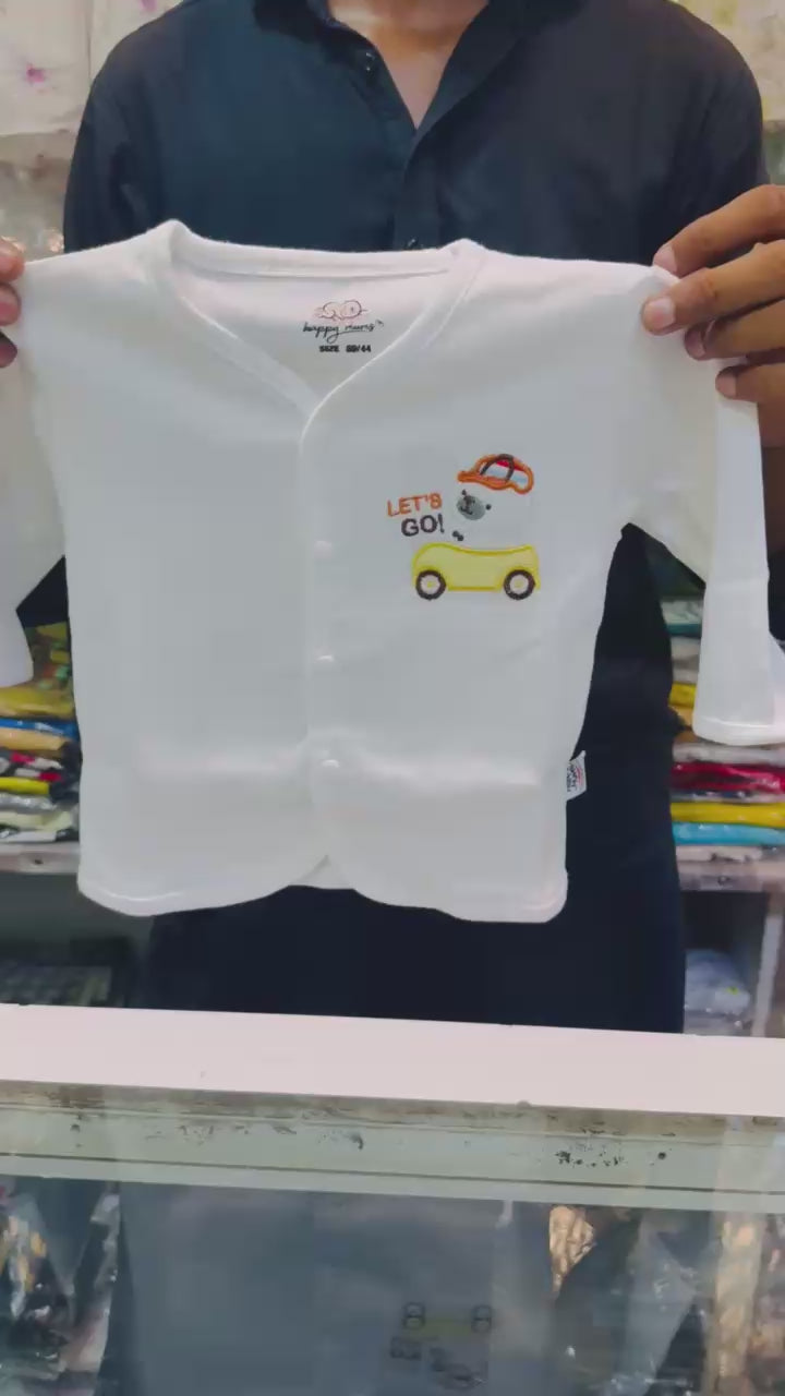 🚗 Premium "Let's Go" Newborn Baby Boy Clothing Set 👶🤍